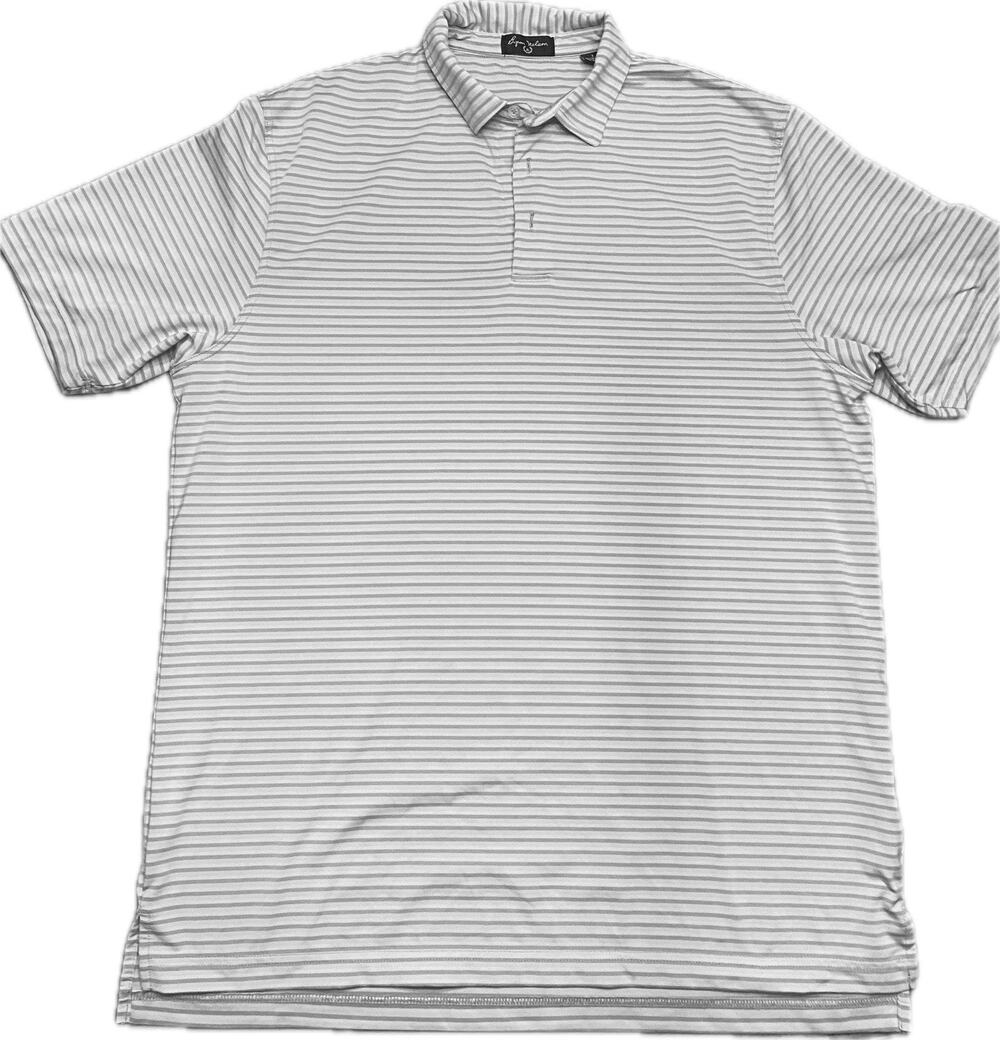 Byron Nelson Men’s Polo Green Blue Striped L